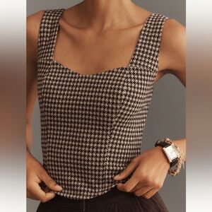 Dolan Left Coast Sweetheart Cropped Corset Tank Anthropologie Sz M